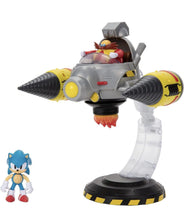 Load image into Gallery viewer, 2023 JAKKS Sonic the Hedgehog (Classic)- Egg Mobile Battle Set w/ Sonic &amp; Eggman