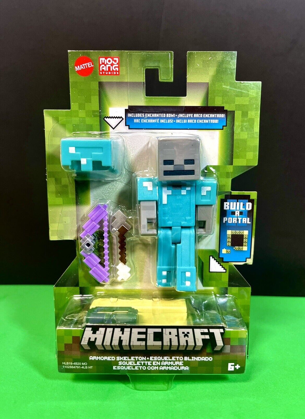 2023 Minecraft Build-a-Portal Action Figure: DIAMOND ARMORED SKELETON