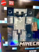 Load image into Gallery viewer, 2022 Mattel Minecraft - DIAMOND LEVEL STEVE (Iron Armor) Collector Figure