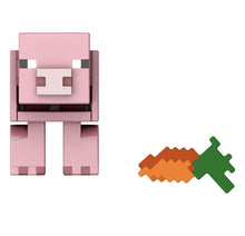 Load image into Gallery viewer, 2023 Minecraft Build-a-Portal Action Figure: PIG (w/ Carrot)