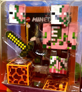 2020 Minecraft Comic Maker Action Figure: ZOMBIE PIGMAN (w/ Gold Sword, Magma)