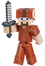 Load image into Gallery viewer, Minecraft Comic Maker Steve in Red Leather Armor Action Figure