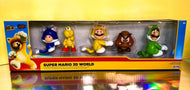 JAKKS Super Mario 3D World 5-Figure Pack - Cat Mario, Luigi, Toad, Koopa, Goomba