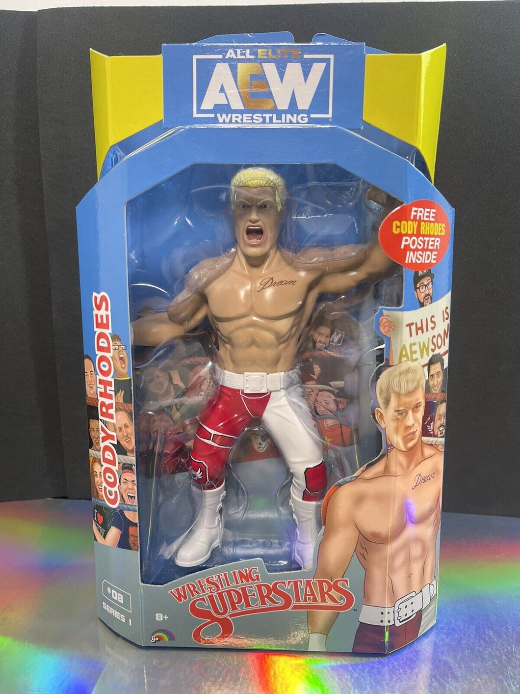 Jazwares All Elite Wrestling Unmatched Cody Rhodes Action Figure with Free...
