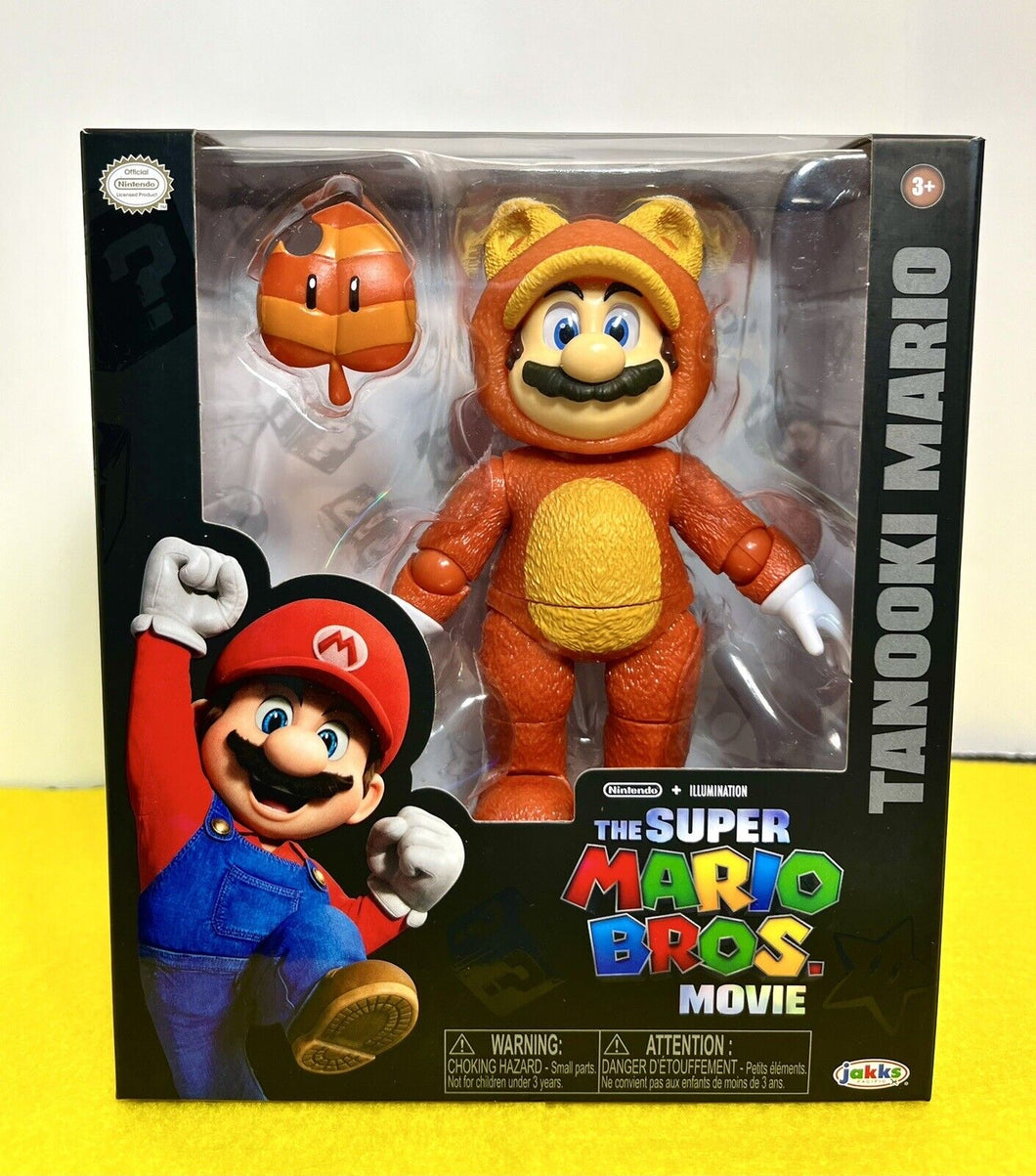 2023 JAKKS The Super Mario Bros. Movie - TANOOKI MARIO Action Figure