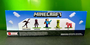 2023 Minecraft Micro Collection -  Steve, Enderman, Ender Dragon, Pig, Creeper