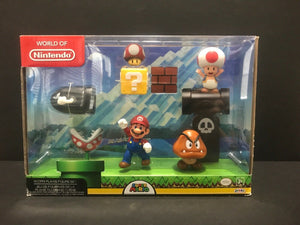 World of Nintendo Acorn Plains Set (Mario, Toad, Goomba, Bullet Bill, ? Block)