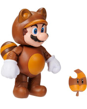 Load image into Gallery viewer, 2024 JAKKS Pacific World of Nintendo Figure: TANOOKI MARIO (w/ Super Leaf)