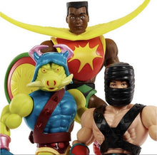 Load image into Gallery viewer, 2022 MOTU - Sun-Man and the Rulers of the Sun: Pig Head, Sun-Man, &amp; Space Sumo