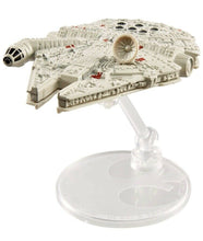 Load image into Gallery viewer, 2019 Hot Wheels Starships - Star Wars: MILLENIUM FALCON (w/ Flight Stand)