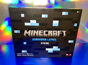 2022 SDCC Mattel Creations Excl - Minecraft DIAMOND LEVEL STEVE Collector Figure