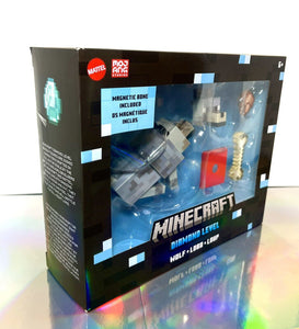 2023 Mattel Minecraft - DIAMOND LEVEL WOLF Collector Figure