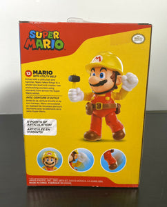 2021 JAKKS Pacific Super Mario Action Figure: BUILDER MARIO w/ Utility Belt (#12