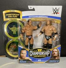 Load image into Gallery viewer, 2021 WWE Championship Showdown Series 2: THE ROCK vs TRIPLE H