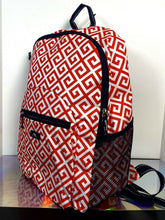 Load image into Gallery viewer, SCOUT Big Draw Water-Resistant Backpack - Red / White Spiral Pattern