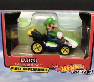 HOT WHEELS MARIO KART Thwomp Ruins Track Set w/ Luigi Standard Kart