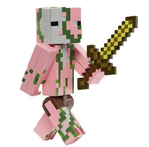 2020 Minecraft Comic Maker Action Figure: ZOMBIE PIGMAN (w/ Gold Sword, Magma)