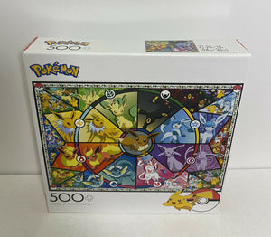 2020 Buffalo Games - Pokémon - Eevee's Stained Glass - 500 Piece Jigsaw Puzzle