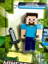 Load image into Gallery viewer, 2023 Minecraft Build-a-Portal Action Figure: STEVE (w/ Iron Sword)