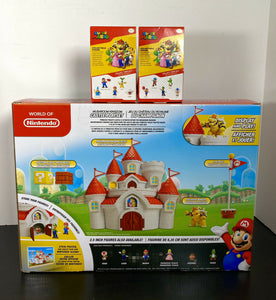 JAKKS Pacific World of Nintendo - Mushroom Kingdom Playset w/ Mario Bros. Bundle