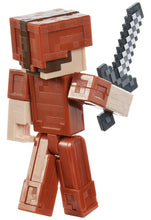 Load image into Gallery viewer, Minecraft Comic Maker Steve in Red Leather Armor Action Figure