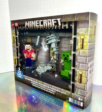 Load image into Gallery viewer, 2023 Mattel Minecraft - SILVERFISH SWARM Adventure Set w/ Steve &amp; Creeper