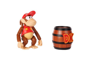 2023 Jakks Pacific World of Nintendo: Donkey Kong - DIDDY KONG (w/ DK Barrel)