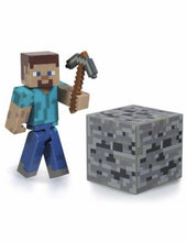 Load image into Gallery viewer, Minecraft Overworld Steve with Coal Block New in Package