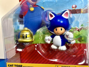 2023 JAKKS Pacific World of Nintendo Action Figure: CAT TOAD (w/ Super Bell)