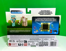 Load image into Gallery viewer, 2023 Minecraft Build-a-Portal Action Figure 2-Pack: STEVE AND IRON GOLEM