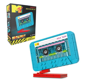 2023 Brickcraft Retro Builds: MTV CASSETTE Brick Building Set (80pcs)