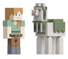 Load image into Gallery viewer, 2023 Minecraft Build-a-Portal Action Figure 2-Pack: ALEX AND LLAMA