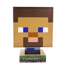 Load image into Gallery viewer, Paladone Minecraft Steve Icon Lamp (w/ Night Light Setting, 3 Brightness Levels)