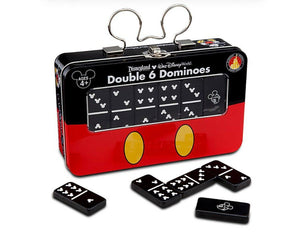 Disney Parks Exclusive Tin Case Mickey Mouse Double 6 Dominoes