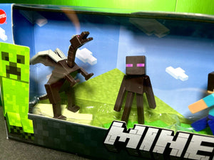 2023 Minecraft Micro Collection -  Steve, Enderman, Ender Dragon, Pig, Creeper