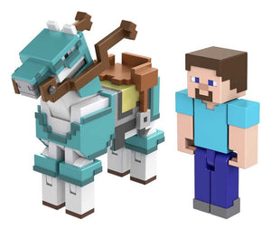 2023 Minecraft Build-a-Portal Action Figure 2-Pack: STEVE AND ARMORED HORSE