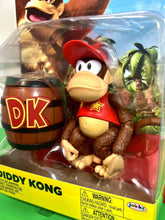 Load image into Gallery viewer, 2023 Jakks Pacific World of Nintendo: Donkey Kong - DIDDY KONG (w/ DK Barrel)