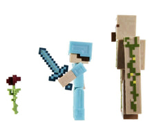 Load image into Gallery viewer, 2023 Minecraft Build-a-Portal Action Figure 2-Pack: STEVE AND IRON GOLEM