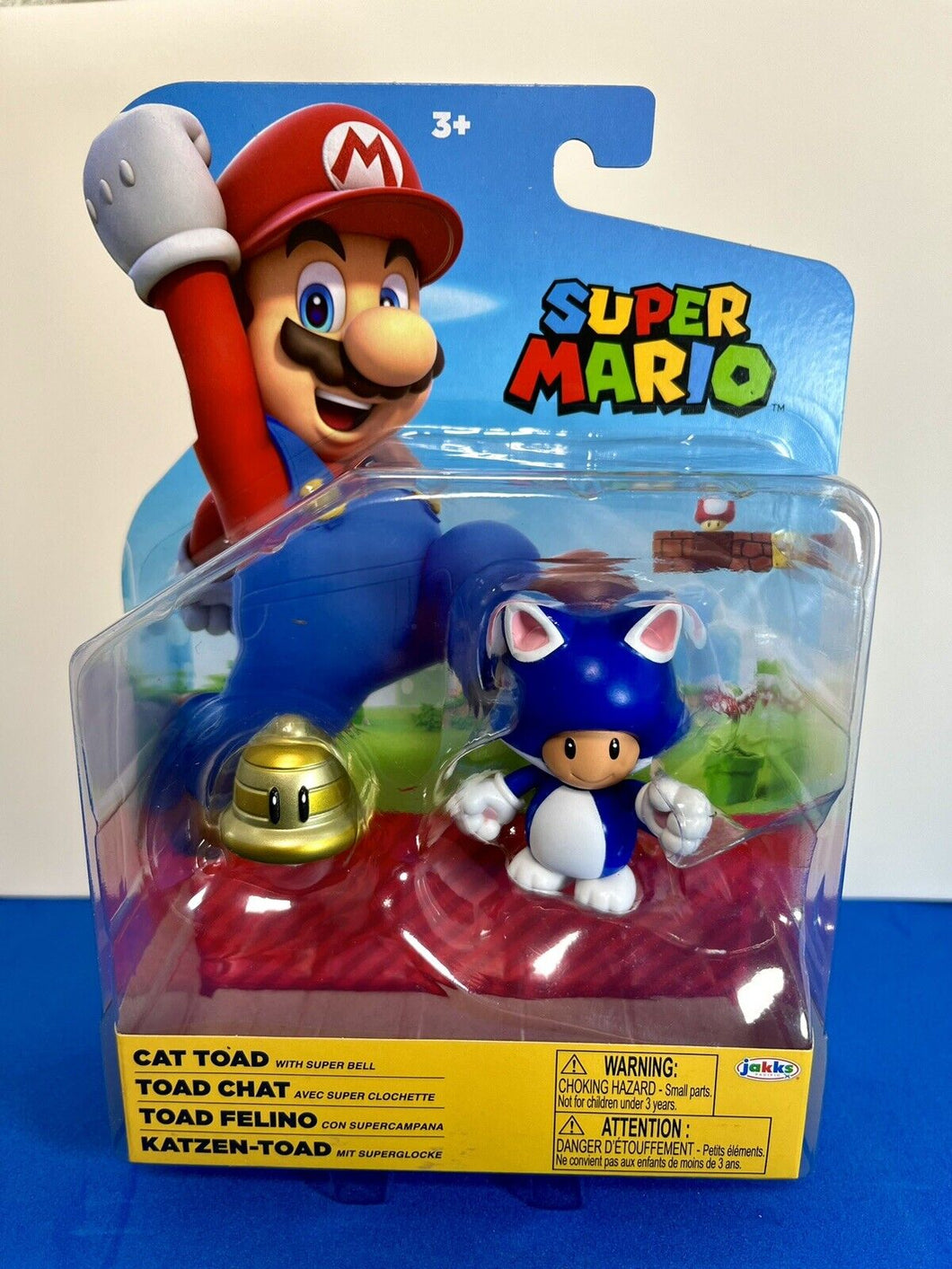 2023 JAKKS Pacific World of Nintendo Action Figure: CAT TOAD (w/ Super Bell)