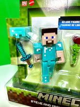 Load image into Gallery viewer, 2023 Minecraft Build-a-Portal Action Figure 2-Pack: STEVE AND IRON GOLEM