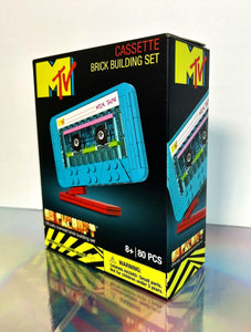 2023 Brickcraft Retro Builds: MTV CASSETTE Brick Building Set (80pcs)