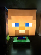 Load image into Gallery viewer, Paladone Minecraft Steve Icon Lamp (w/ Night Light Setting, 3 Brightness Levels)