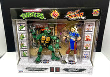 Load image into Gallery viewer, Street Fighter II vs TMNT Figure 2-Pack - MICHELANGELO VS. CHUN-LI