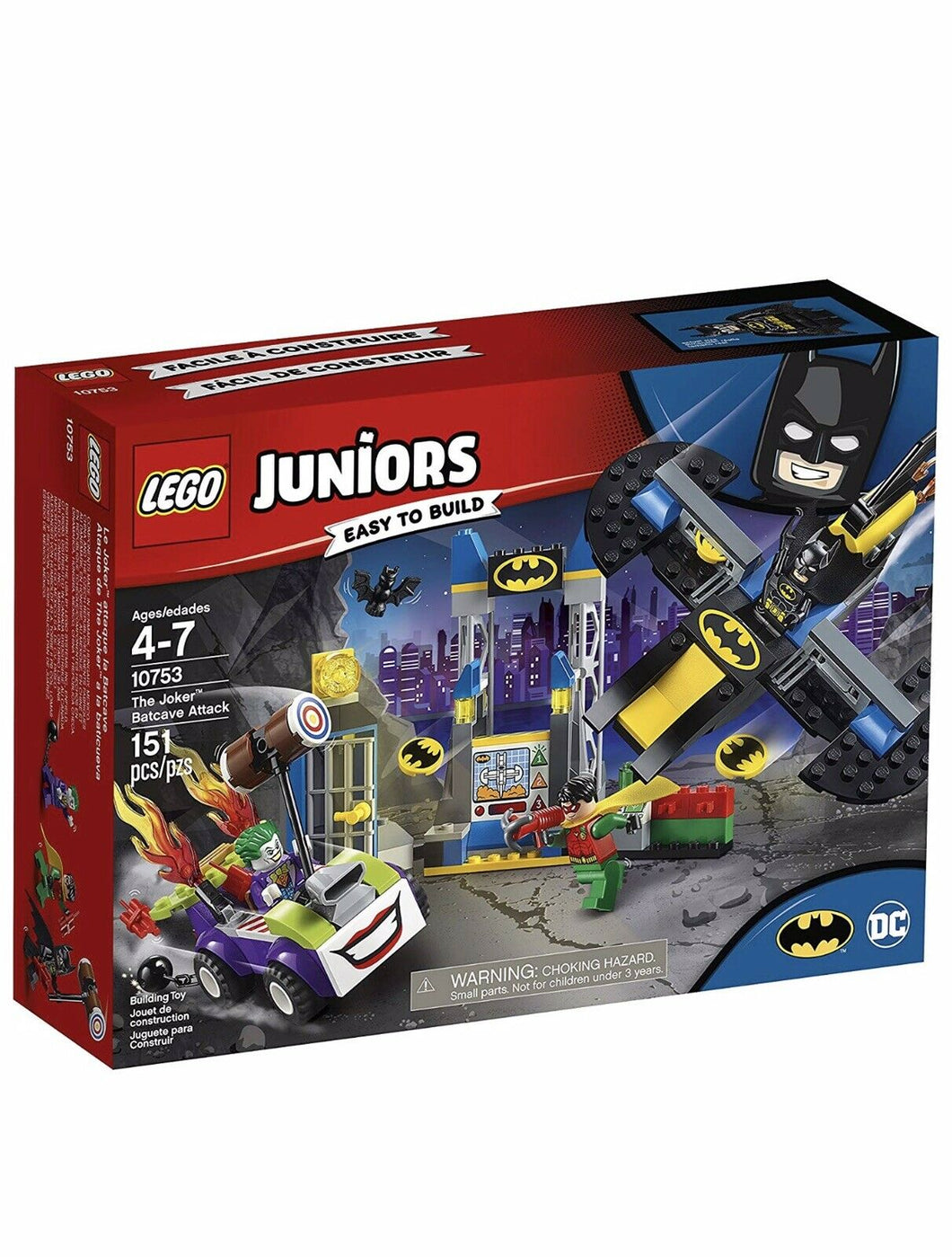 LEGO 10753 Juniors DC The Joker Batcave Attack 151pcs New