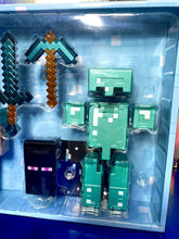 Load image into Gallery viewer, 2022 SDCC Mattel Creations Excl - Minecraft DIAMOND LEVEL STEVE Collector Figure