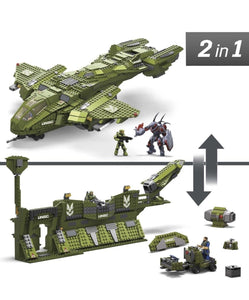 2020 MEGA Construx Pro Builders- Halo Infinite- Pelican Inbound Construction Set