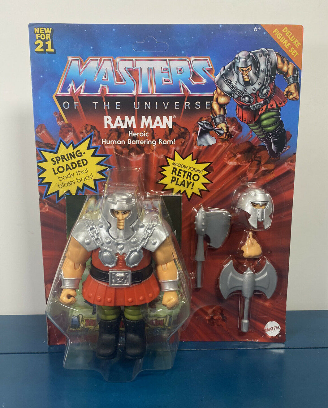2020 Mattel -  Masters of the Universe 5.5” Deluxe Retro Figure: RAM MAN