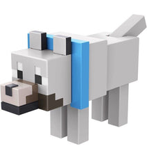 Load image into Gallery viewer, 2022 Minecraft Build-a-Portal Action Figure: WOLF (w/ Chicken, Removable Collar)