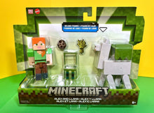 Load image into Gallery viewer, 2023 Minecraft Build-a-Portal Action Figure 2-Pack: ALEX AND LLAMA