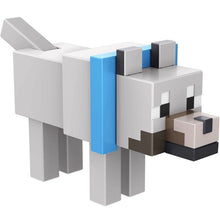 Load image into Gallery viewer, 2022 Minecraft Build-a-Portal Action Figure: WOLF (w/ Chicken, Removable Collar)